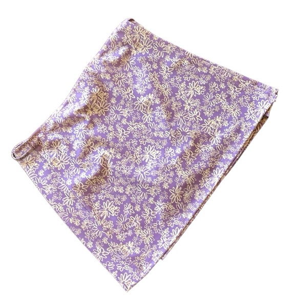 Topshop Dresses & Skirts - Topshop | Floral Purple/Off-White Wrap Skirt sz 14